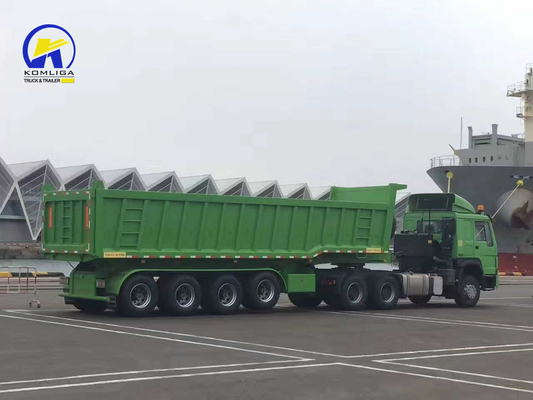 4 assi a forma di U cilindro idraulico Dump semirimorchio con Jost 2.0 o 3,5 pollici King Pin