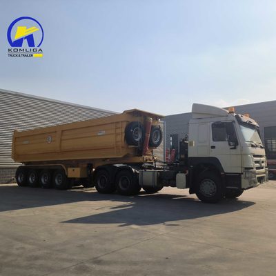 4 assi a forma di U cilindro idraulico Dump semirimorchio con Jost 2.0 o 3,5 pollici King Pin