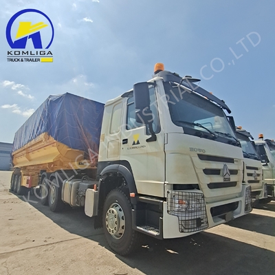 Scalina di acciaio 1820mm U forma posteriore camion idraulico di scarico di rifiuti di tipping semirimorchio 35cbm 3 assi