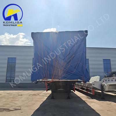 Richiesta personalizzata 3 assi posteriore camion idraulico di scarico a capovolgimento semirimorchio per la Russia