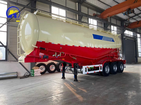 3/4 assi Acciaio 15-40cbm 50 tonnellate Gooseneck Serbatoio di cemento a sfera rimorchio per polvere secca